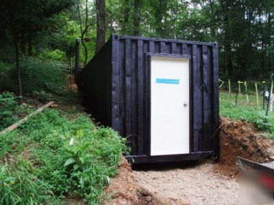 Storm shelter in ground hillside 8 x 20