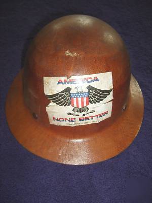 Vintage msa skull guard u.s. steel hard hat
