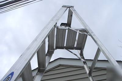 Werner 10' aluminum platform ladder 12' overall P410
