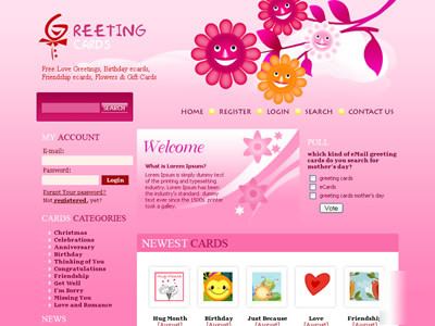 1 years hosting & domain with greetings website