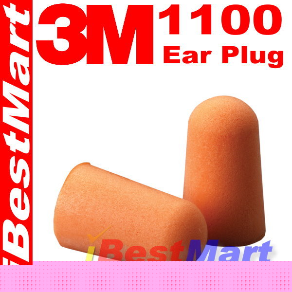 2 sets 3M 1100 disposable ear plug foam noise reducer