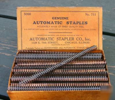 Automatic stapler co. box staples # 751 upholstery ?
