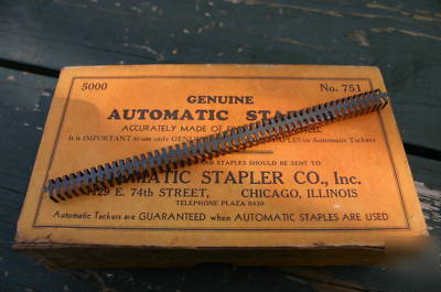 Automatic stapler co. box staples # 751 upholstery ?