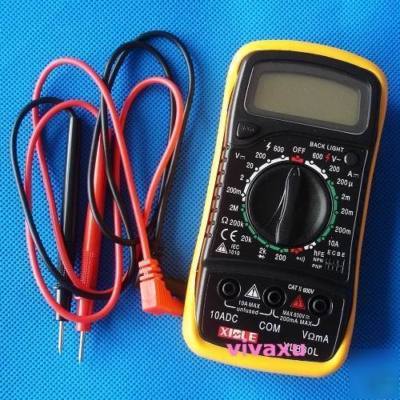Digital portable lcd multimeter meter dc ac volt tester