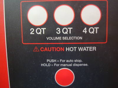Hatco 208V atmospheric hot water heater + dispenser awd