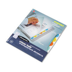 Index divider, 8 tab, insertable, multi-colored, single