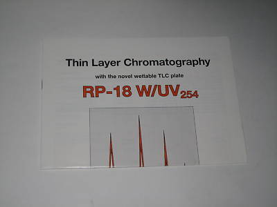 Tlc plates, 5X20CM, 250UM rp-18 fluorescent 50CT. 