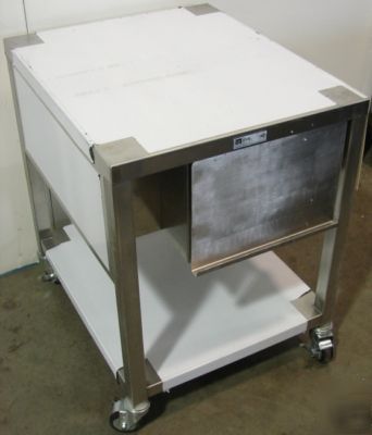 New john boos ss utility cart with drawer, 23