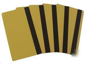 250X gold pvc CR80 cards hico magstripe 2 tracks id 