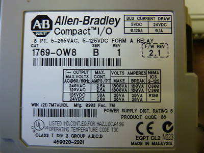 Allen bradley micrologix 1500 system with 1764-lsp