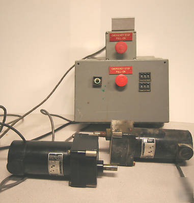 2 bodine electric dc gearmotor with controller used
