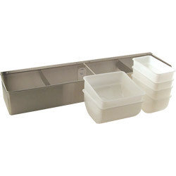 Bar cocktail garnish station - 6 compartments - holder