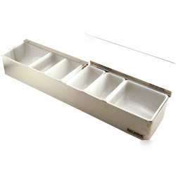 Bar cocktail garnish station - 6 compartments - holder