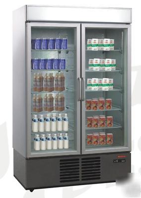 Cooltech 2-pull-doors reach-in display cooler 48