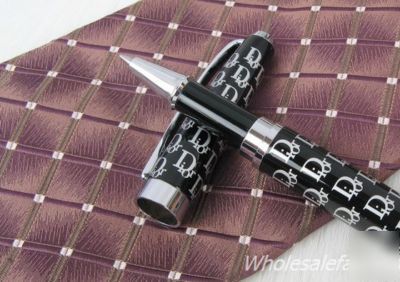 Men womens black pattern rollerball pen ball pens B211