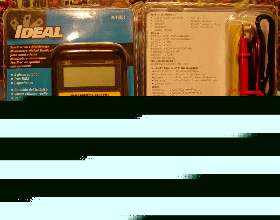 New ideal testpro 361 multimeter model 61-361 ** **