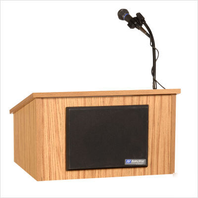 Amplivox sound systems tabletop lectern finish: walnut