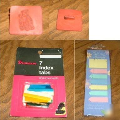 Book notes marks dennison filing index tabs tiger stamp