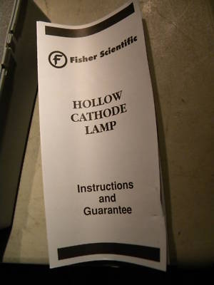 Fisherbrand hollow cathode lamp 14-386-102V lithium