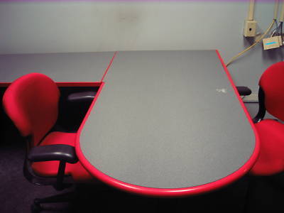 Herman miller office unit desk, chair, and credenza