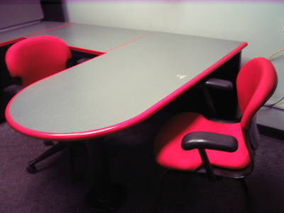 Herman miller office unit desk, chair, and credenza
