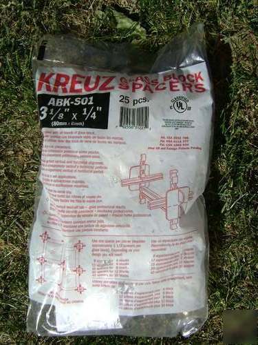Kreuz glass block spacers 25PER bag