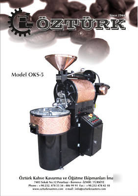 New 5 kilo/11LB ozturk commercial coffee roaster brand 