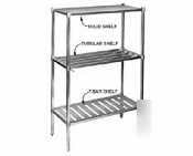 New adjustable tubular aluminum shelving - 60''
