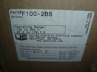 Ue united electric F100 100 series temperature switch