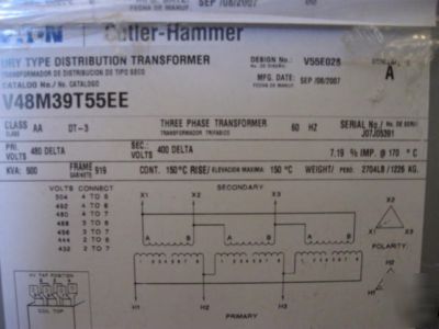 2 dry type transformers, sold individually