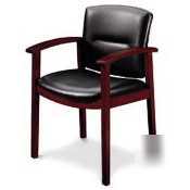 5000 series park avenue guest chair, black vinyl/henna