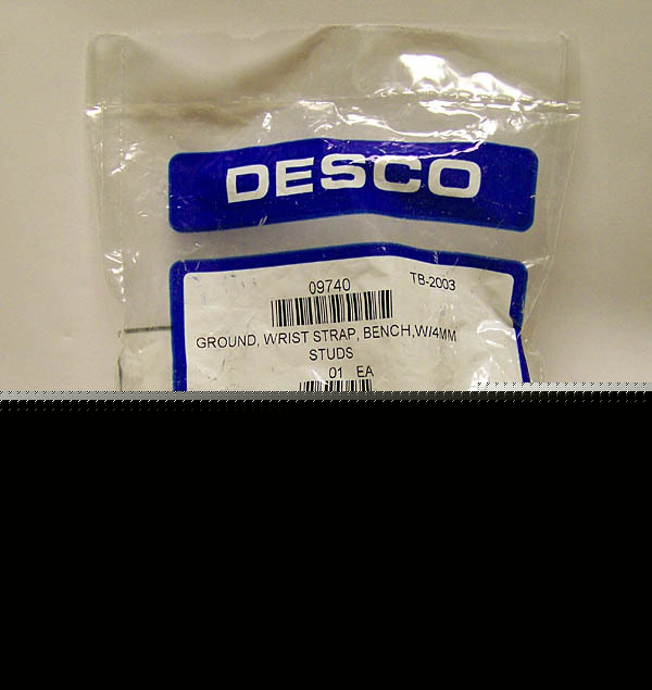 Desco wrist strap ground dual esd 10' block studs 09740