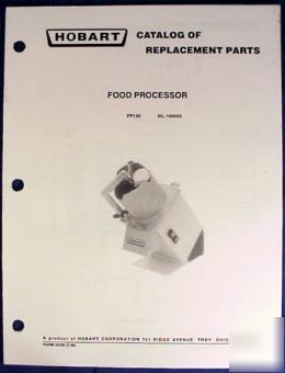 Hobart food processor model FP150 parts catalog