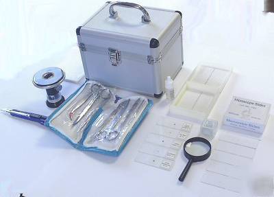 Microscope science kit, incl microtome & dissecting kit