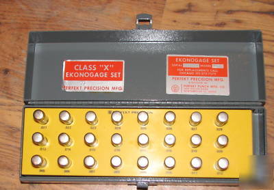 New class x gage gauge pin plug set ao .005-.028 in usa