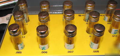 New class x gage gauge pin plug set ao .005-.028 in usa