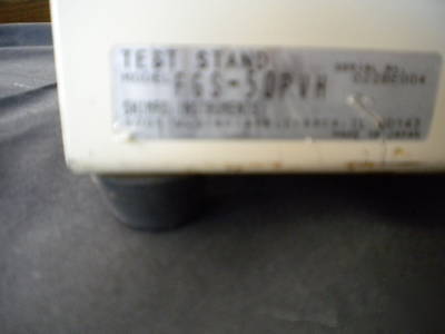 Shimpo instruments fgs-50PVH motorized test stand 