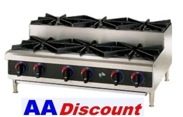 Star-max gas step-up 6BURNER hot plate model 606HD-su