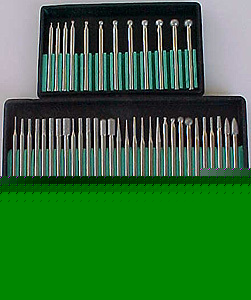 62 pc diamond bits points ball point set