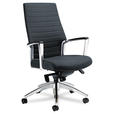 Accord sers high backchair, leather/mock leather, black