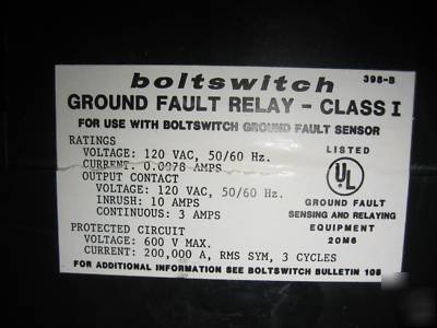 Bolt loc bolted pressure switch vl 3610 G6 2000 amp gnd
