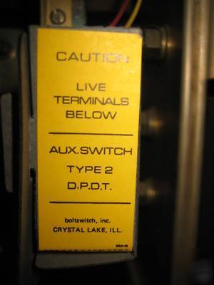 Bolt loc bolted pressure switch vl 3610 G6 2000 amp gnd