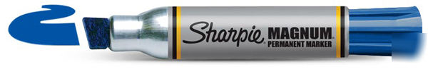 New blue sharpie magnum 5/8 chisel tip permanent marker
