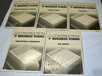 New lot of atlas construction business forms 