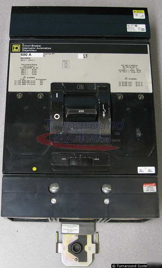 New square d MA36600 circuit breaker, 600 amp, 