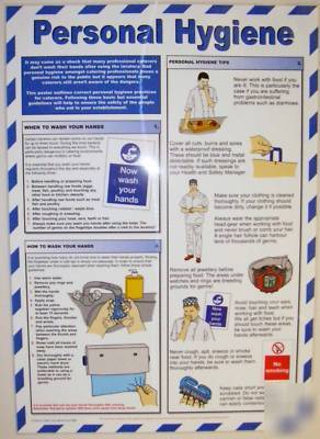 Personal hygiene instruction poster 59.5 x 42.5CM