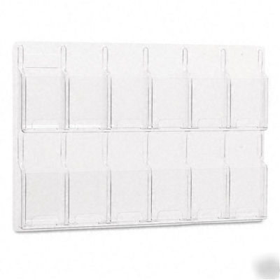 Safco 5604CL 12 pocket phamplet display rack, clear