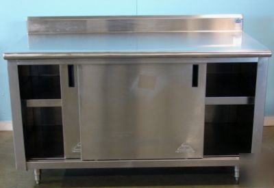 Advance tabco stainless steel worktop cabinet, 60
