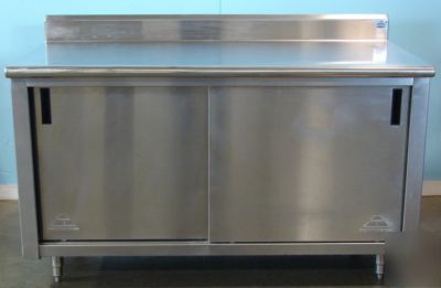 Advance tabco stainless steel worktop cabinet, 60