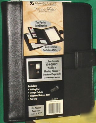 At a glance planner folio portfolio black office work